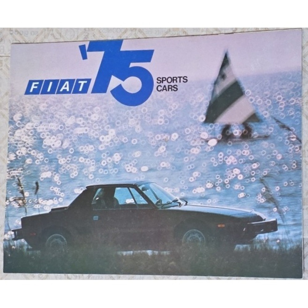 1975 Fiat Sports Cars Brochure Vintage Auto Advertising Literature Original
